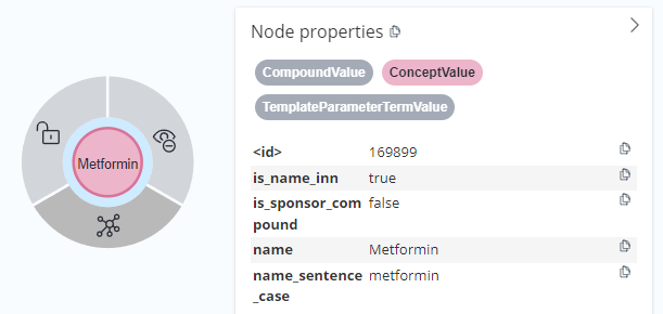 Screenshot of node propoerties