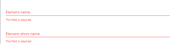 Screenshot - Mandatory items marked with red text after pressing save